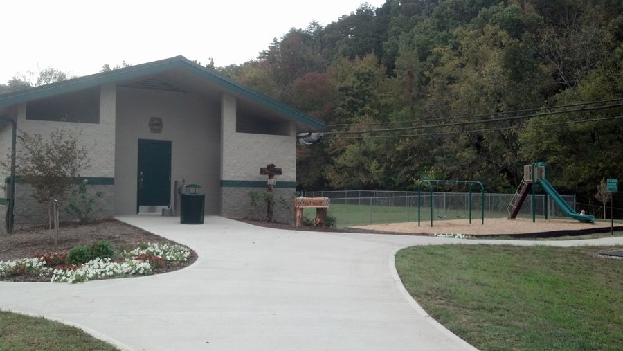 Thatcher Switch Recreational Area building and playground, Collegedale, TN