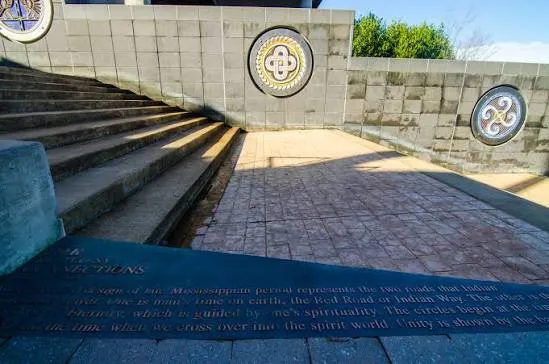 The Passage steps and artwork leading to the riverfront