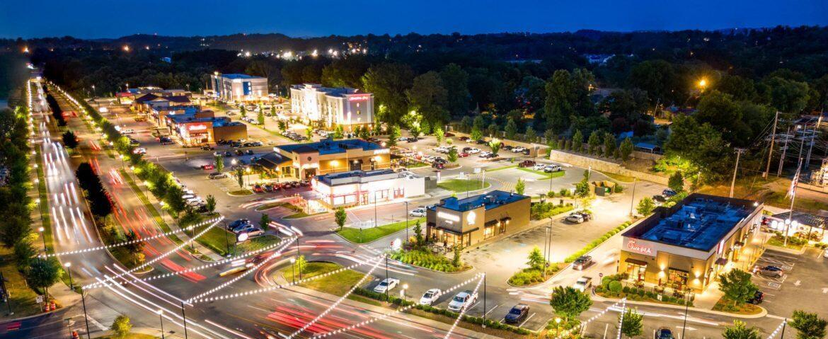 Aerial view of East Ridge, Tennessee