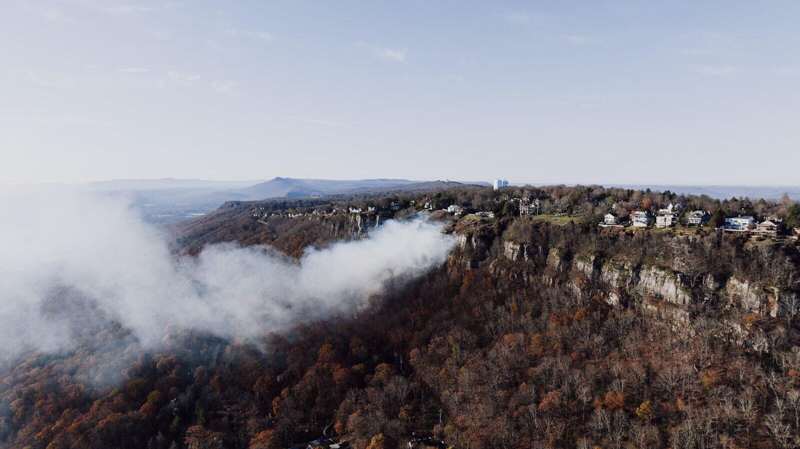 View from Lookout Mountain overlooking the Chattanooga valley