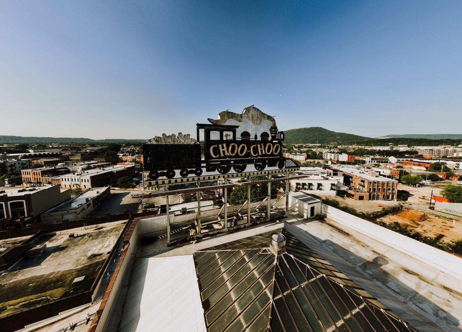 Aerial view of Southside Chattanooga, home to the historic Chattanooga Choo Choo