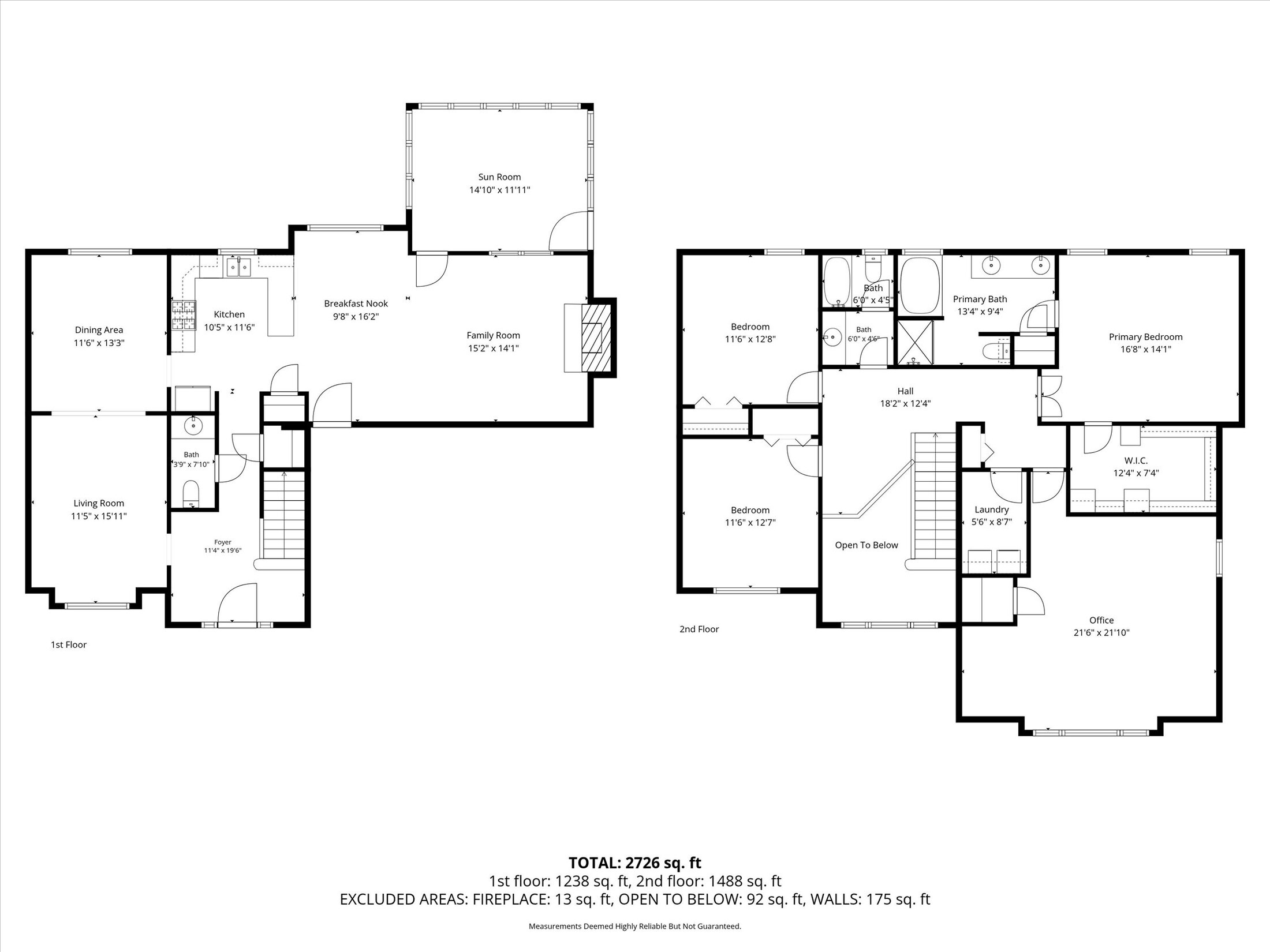 2328 Laurelton Creek Ln floor plan with room dimensions